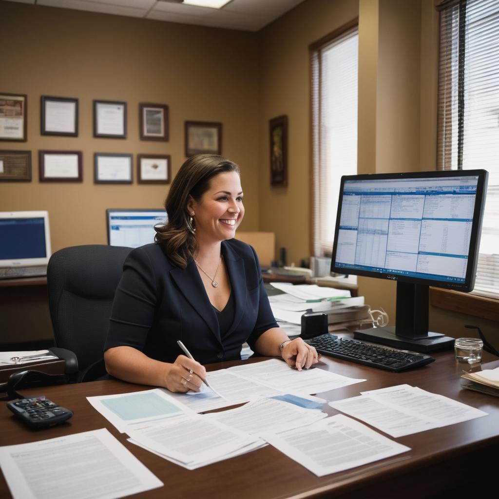 In Pueblo, Colorado, a customer consults with expert advisor Blakeley Heatht from ABC Bank over the phone, receiving personalized solutions to reduce loan payments and prepare for retirement, symbolizing financial security and confidence in their future.